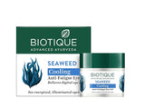 Biotique Seaweed Revitalizing Anti Fatigue Eye Gel | Contains Wild Seaweed, Nutmeg, & Honey | Reduces Dark Circle and Puffiness | Suitable for All Skin Types | 15gm