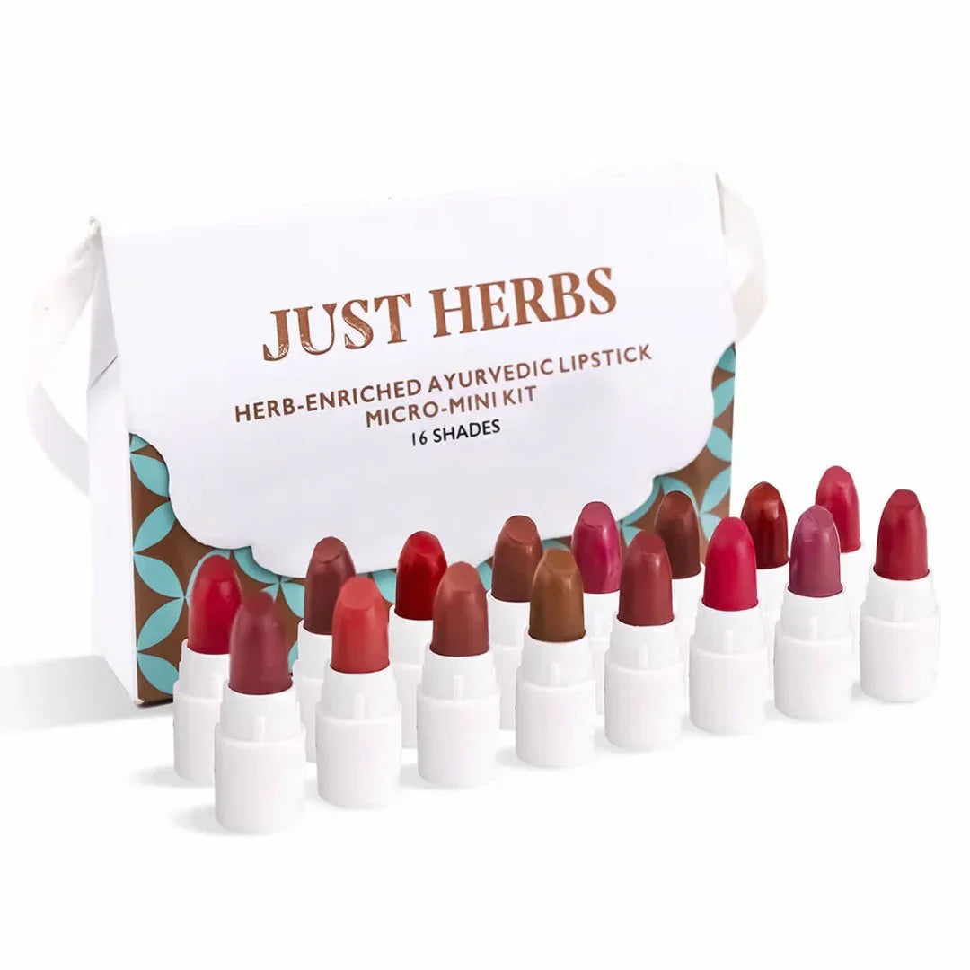 Just Herbs Ayurvedic Matte Lipstick Micro-Mini Trial Kit (7g)