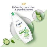 Dove Refreshing Body Wash, With Refreshing Cucumber And Green Tea Scent, For All Skin Type, Smoother Skin, 250 ml