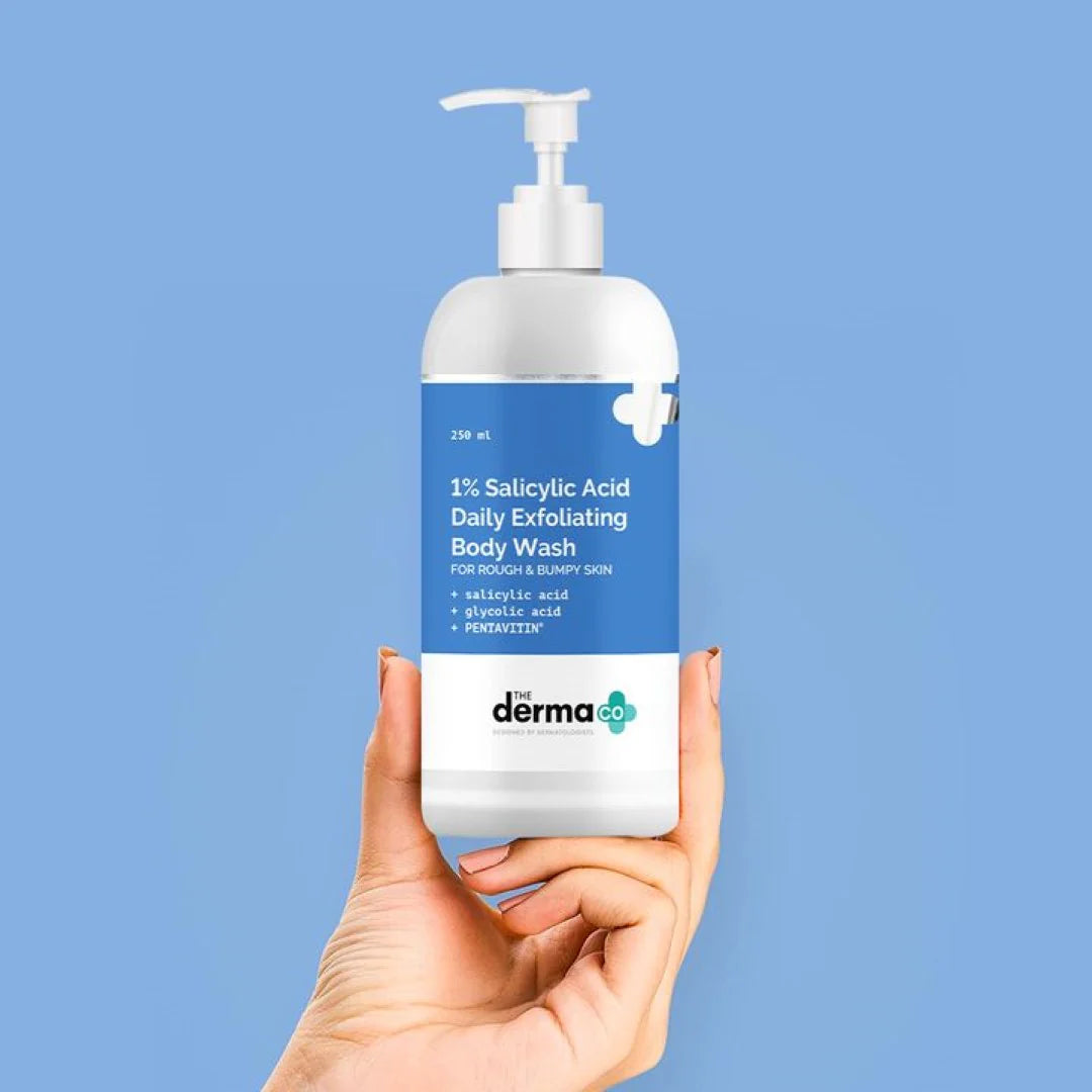 The Derma Co 1% Salicylic Acid Daily Exfoliating Body Wash with Salicylic Acid - 250ml Treats Body