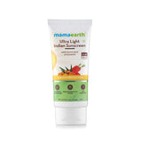 Mamaearth Ultra Light Natural Sunscreen Lotion SPF 50 PA+++ For Indian Skin, With Turmeric & Carrot Seed, 80ml