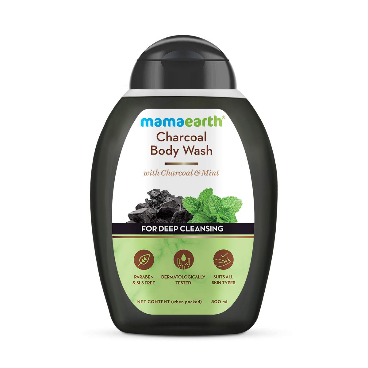 Mamaearth Charcoal Body Wash With Charcoal & Mint for Deep Cleansing, Shower Gel For Men 275 ml