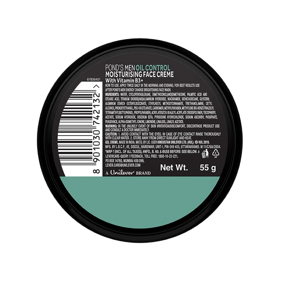 Pond's Men Oil Control Face Crème, 55 g