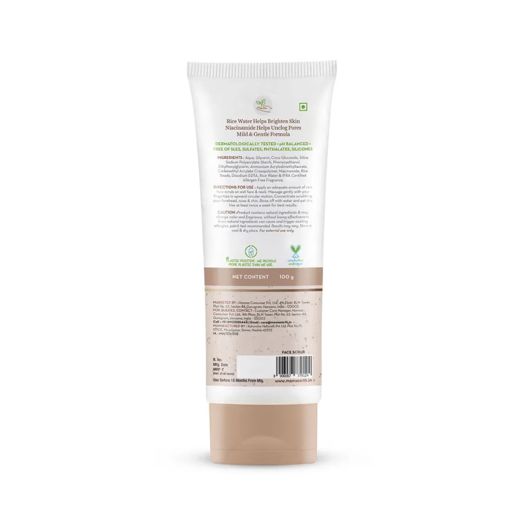 Mamaearth Rice Face Scrub For Glowing Skin 