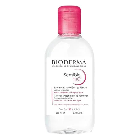 Bioderma Sensibio H2O Daily Soothing Cleanser, Make up Pollution & Impurities Remover Face Eyes Sensitive skin, 250ml