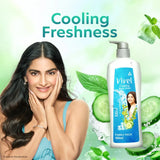 Vivel Cooling Body Wash, Mint & Cucumber Shower Gel, 500 ml Pump Bottle, Refreshing, Moisturizing & Fragrant Bodywash, For Soft, Smooth & Fresh Skin, For Women & Men