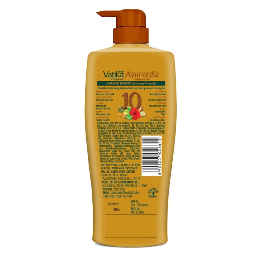 Dabur Vatika Ayurvedic Shampoo(640ml)