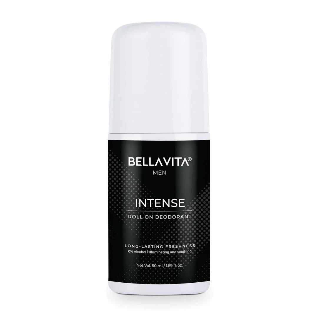 BELLAVITA Intense Natural Underarm Roll On Deodorant for Men (50ml)