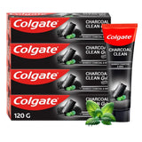 Colgate Charcoal Clean Black Gel Toothpaste, Combo Pack of 480g (120g x4)