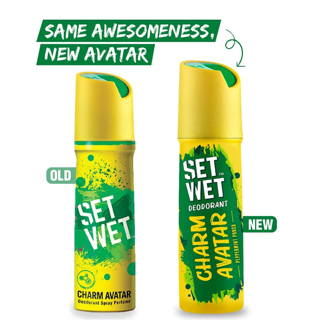 Set Wet Charm Avatar and Cool Avatar Deodorant For Men - 150ml (Pack of 2)