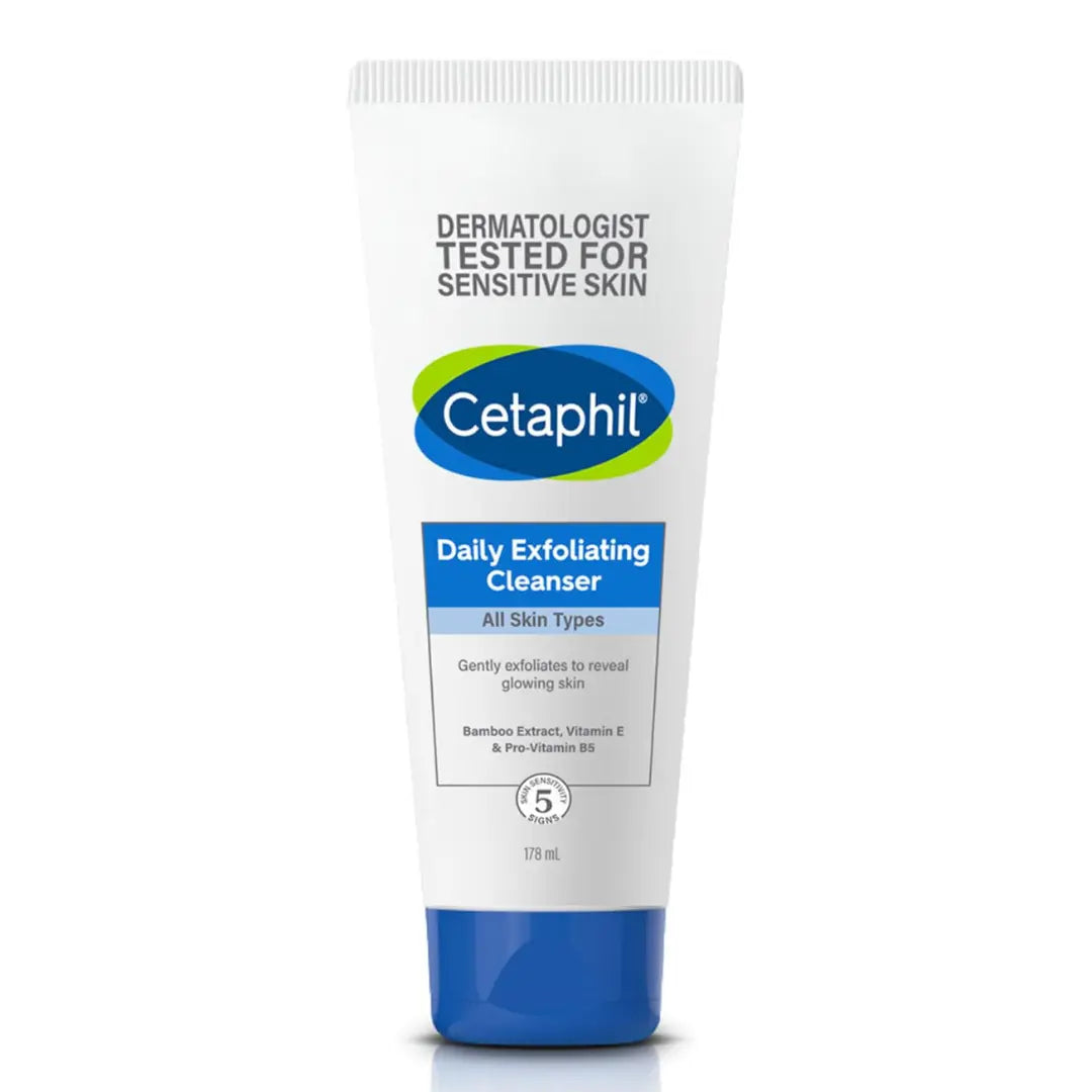 Cetaphil Daily Exfoliating Cleanser with Vit E and B5 |All Skin Types | Dermatologist Tested 178ml