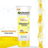 Garnier Skin Naturals Bright Complete Vitamin C + Lemon Foam Face Wash 50g (Tube)