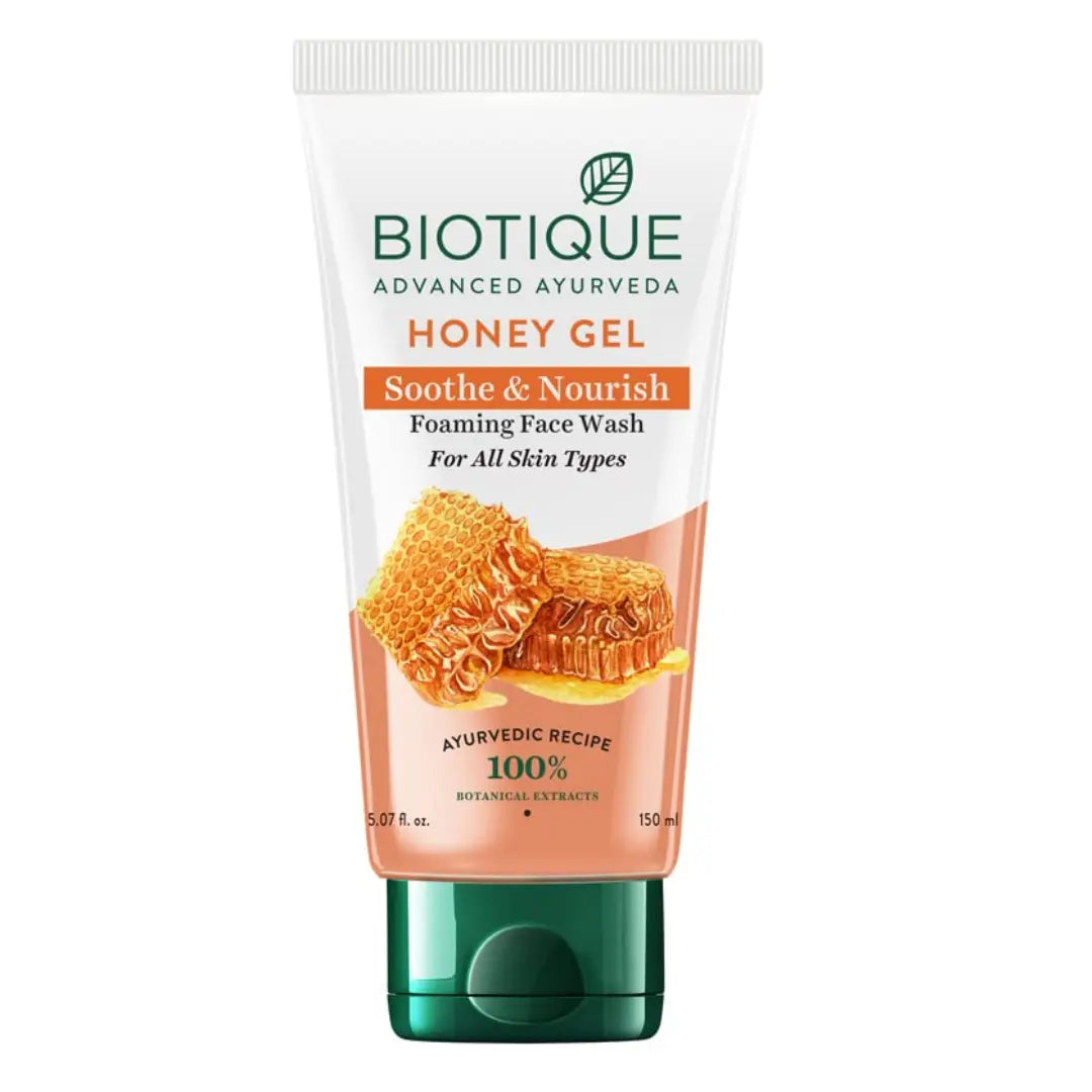 Biotique Honey Gel Soothe & Nourish Foaming Face wash For All Skin Types (150ml)