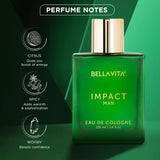 Bella Vita Luxury IMPACT MAN Eau De Cologne Perfume (100ml)