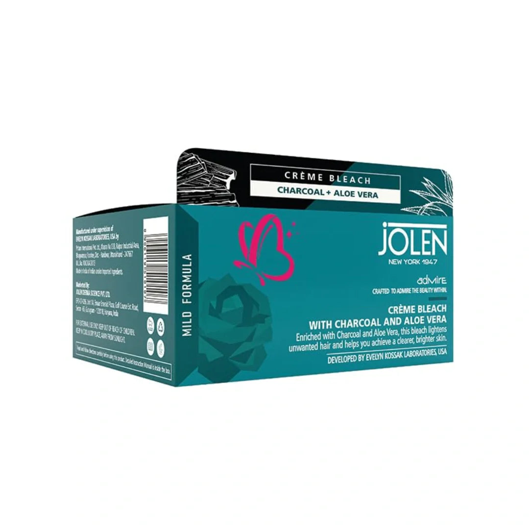 Jolen New York Creme Bleach with Charcoal and Aloe Vera (40gm)