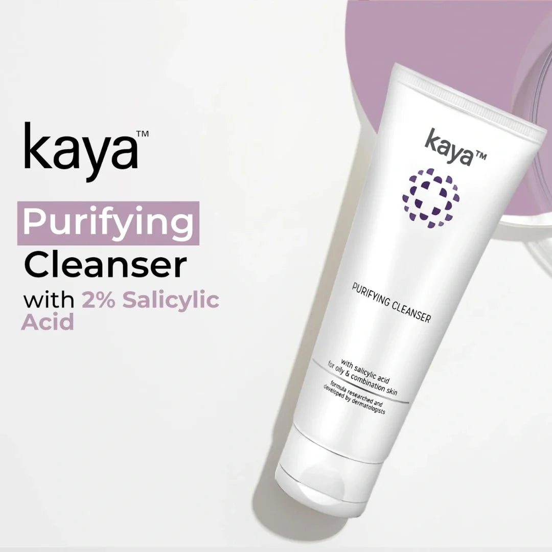 Kaya Acne Care Purifying Cleanser Salicylic Acid Face Wash Reduces Acne & Pimples for Pimple Prone Skin Face Wash for Oily Skin, 100ml