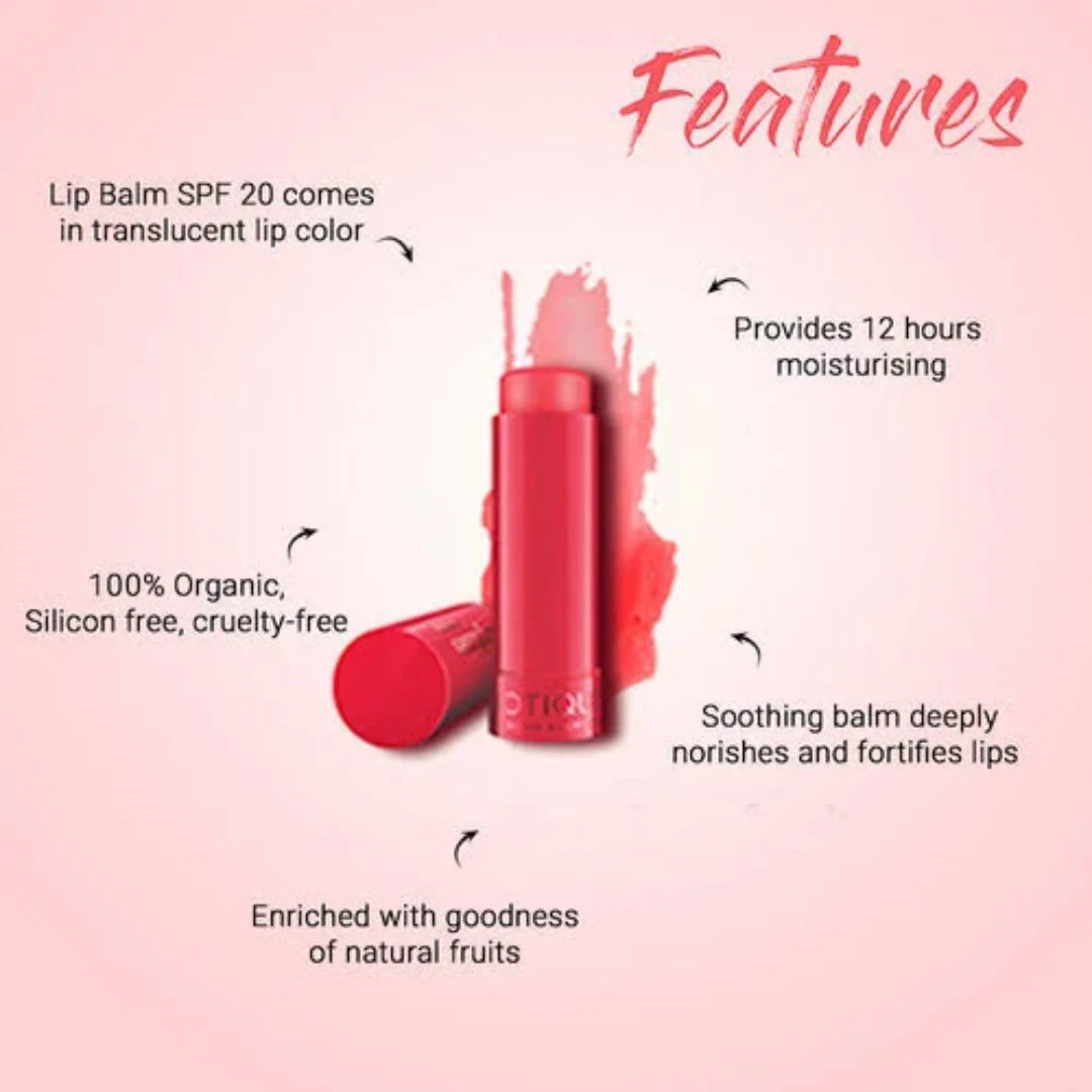 Biotique Lipshine SPF 20 Moisturising Translucent Lip Balm - Berry Crush (4g)