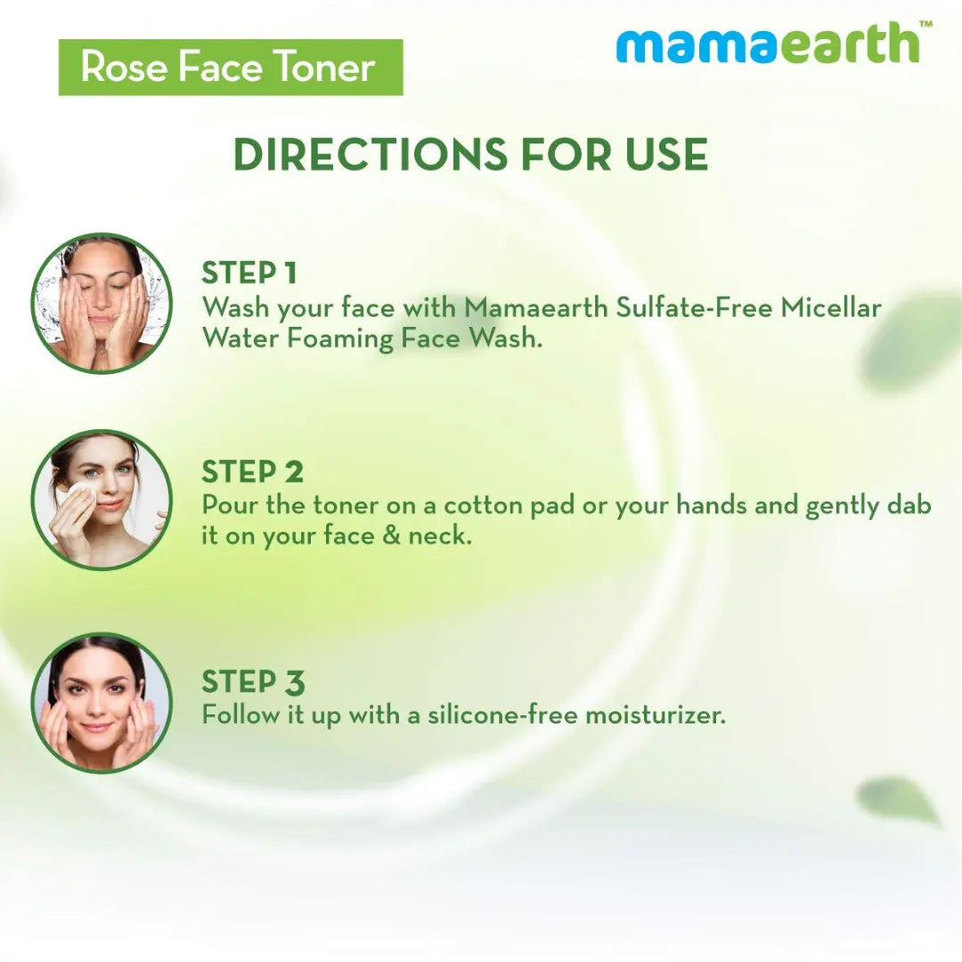 Mamaearth Rose Water Face liquid Toner with Witch Hazel & Rose Water for Pore Tightening - 200ml