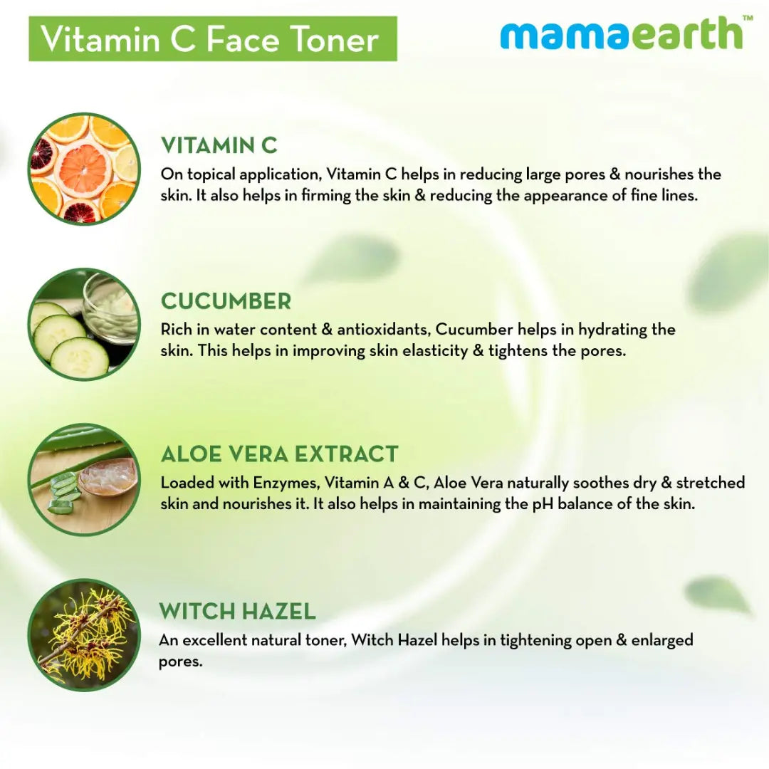 Mamaearth Vitamin C Face Toner With Vitamin C & Cucumber (200ml)