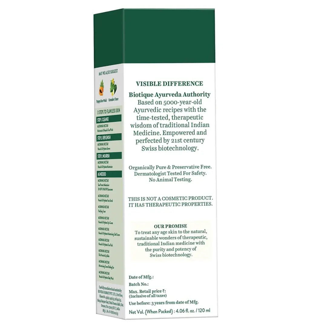 Biotique Morning Nectar Nourish & Hydrate Visibly Flawless Skin Moisturizer (190ml)