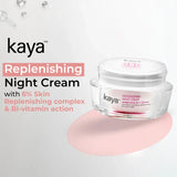 Kaya Clinic Replenishing Night Cream, 50g Anti-Ageing Night Cream, Reduce Signs of Ageing, Fine Lines & Wrinkles with Niacinamide for Bright & Glowing Skin for All Skin Types