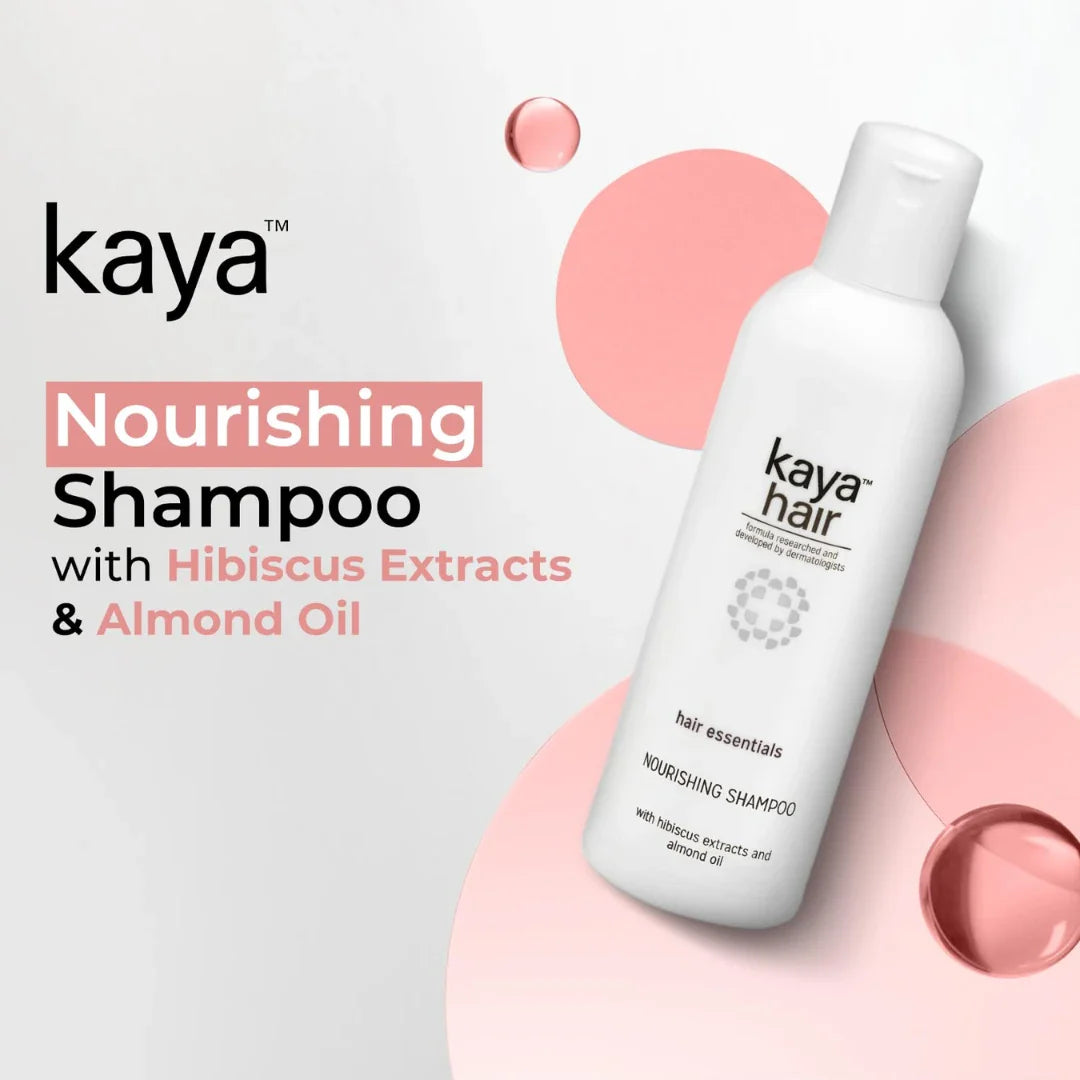 Kaya Clinic Hair Nourishing Shampoo, 200ml Contains Hibiscus Extracts & Almond Oil, Reduces Hair Breakage, Softer Hair