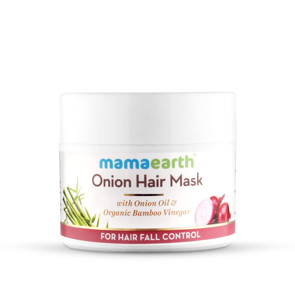 Mamaearth Onion Hair Mask, For Hair Fall Control, With Onion Oil and Organic Bamboo Vinegar, 200ml