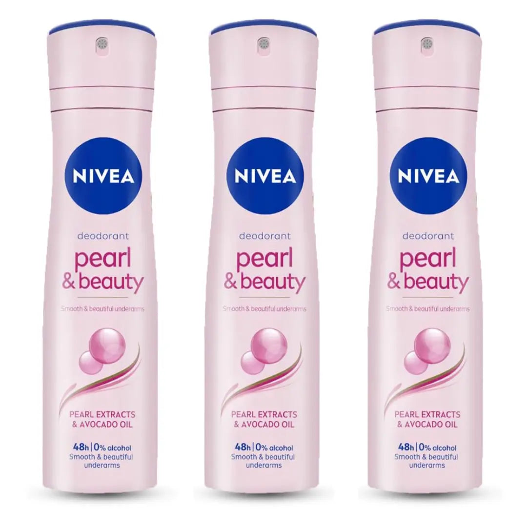 Nivea Pearl & Beauty Deodorant for Women - 150ml (Pack of 3)