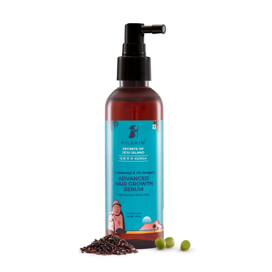 Pilgrim Redensyl 3% + Anagain 4% Advanced Hair Growth Serum with Korean Black Rice  (100ml)