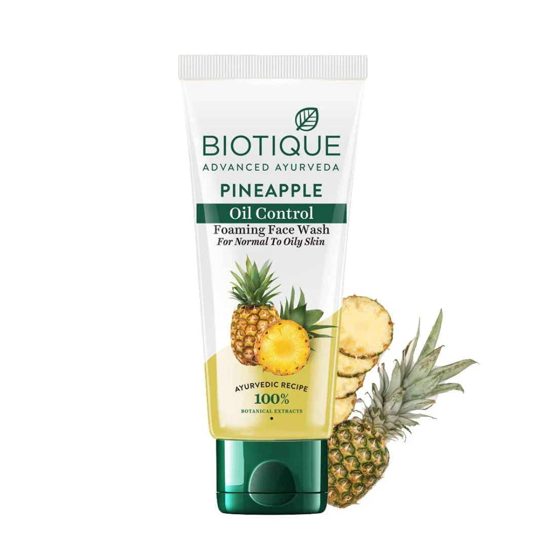 Biotique Pineapple Oil Control Foaming Face Wash For Normal To Oily Skin (100ml)