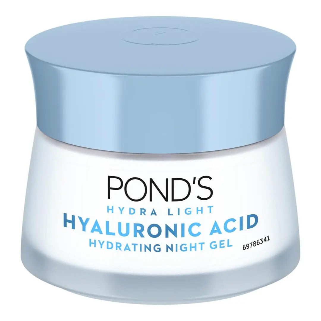 Pond's Hydra Light Hyaluronic Acid Hydrating Night Gel - Plumps Skin for 72 Hours (50gm)