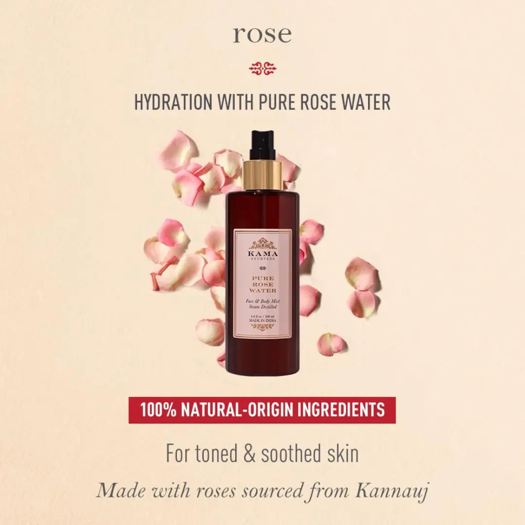 Kama Ayurveda Pure Rose Water Face and Body Mist (200ml)