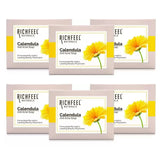 Richfeel Calendula Anti Acne Soap | Power of Soothing Calendula Extracts | For skin prone to Acne & Blemishes | Physician Formulated | Helps Calm & Replenish Skin | 75 g (Pack of 6)