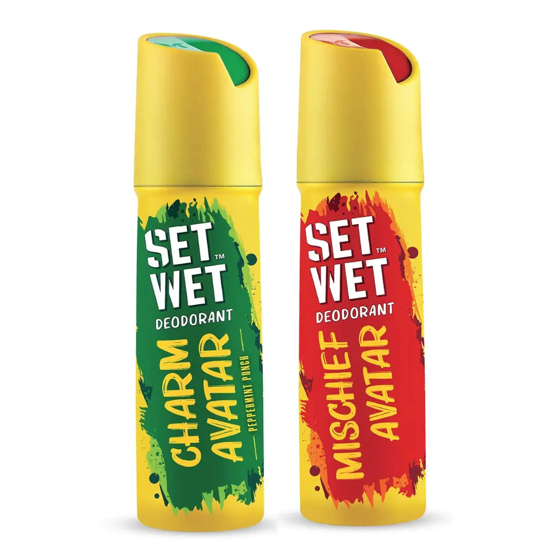 Set Wet Charm Avatar & Mischief Avatar Deodorant For Men - 150ml (Pack of 2)