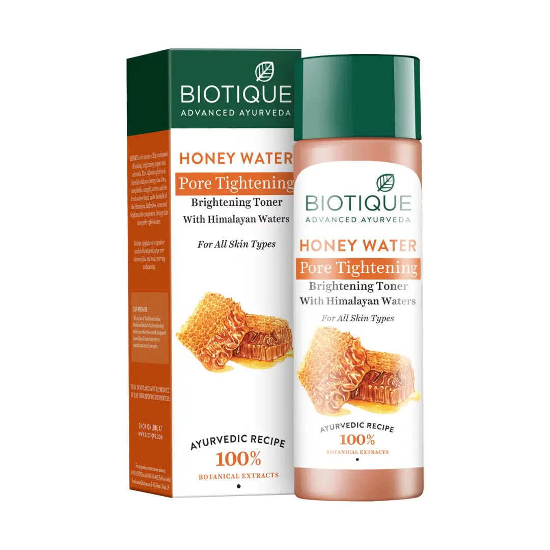 Biotique Honey Water Pore Tightening Brightening Toner With Himalayan Waters (120ml)