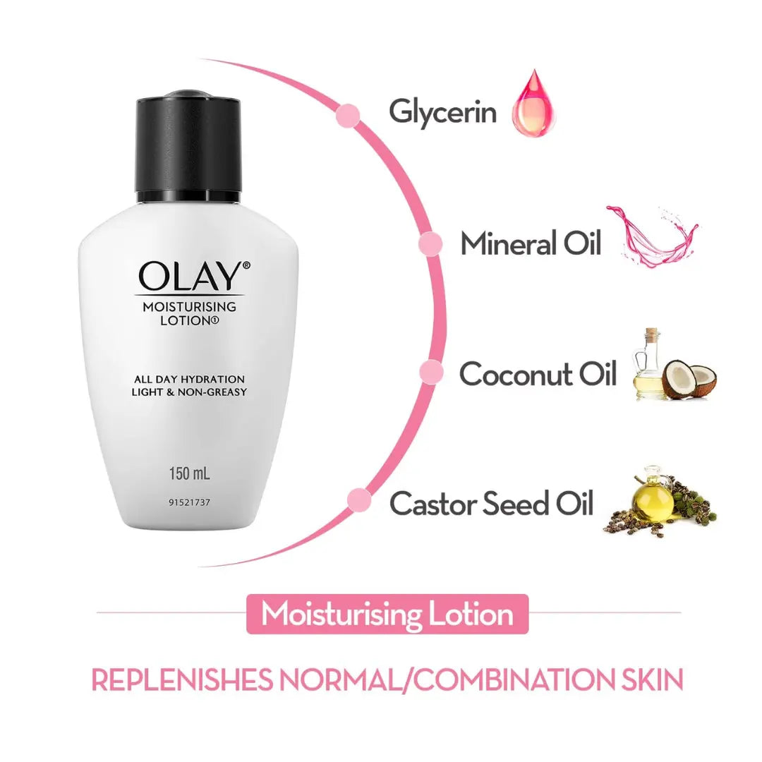 Olay Moisturising Lotion With Coconut & Castor Seed Oil (150ml)