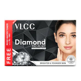 VLCC Diamond Facial Kit with FREE Rose Water Toner - 300g + 100ml | Skin Purifying Facial with Colloidal Diamond, Jojoba Oil, Olive Oil & Aloe Vera. Detoxifying At Home Facial.