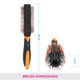 Vega Round Hair Brush (India's No.1* Hair Brush Brand) With Sectioning Clip (E20-RB)