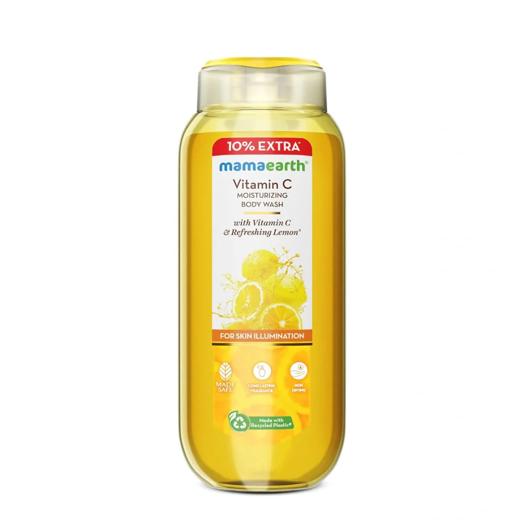 Mamaearth Vitamin C Moisturizing Body Wash with Vitamin C & Refreshing Lemon  for Skin Illumination (275ml)