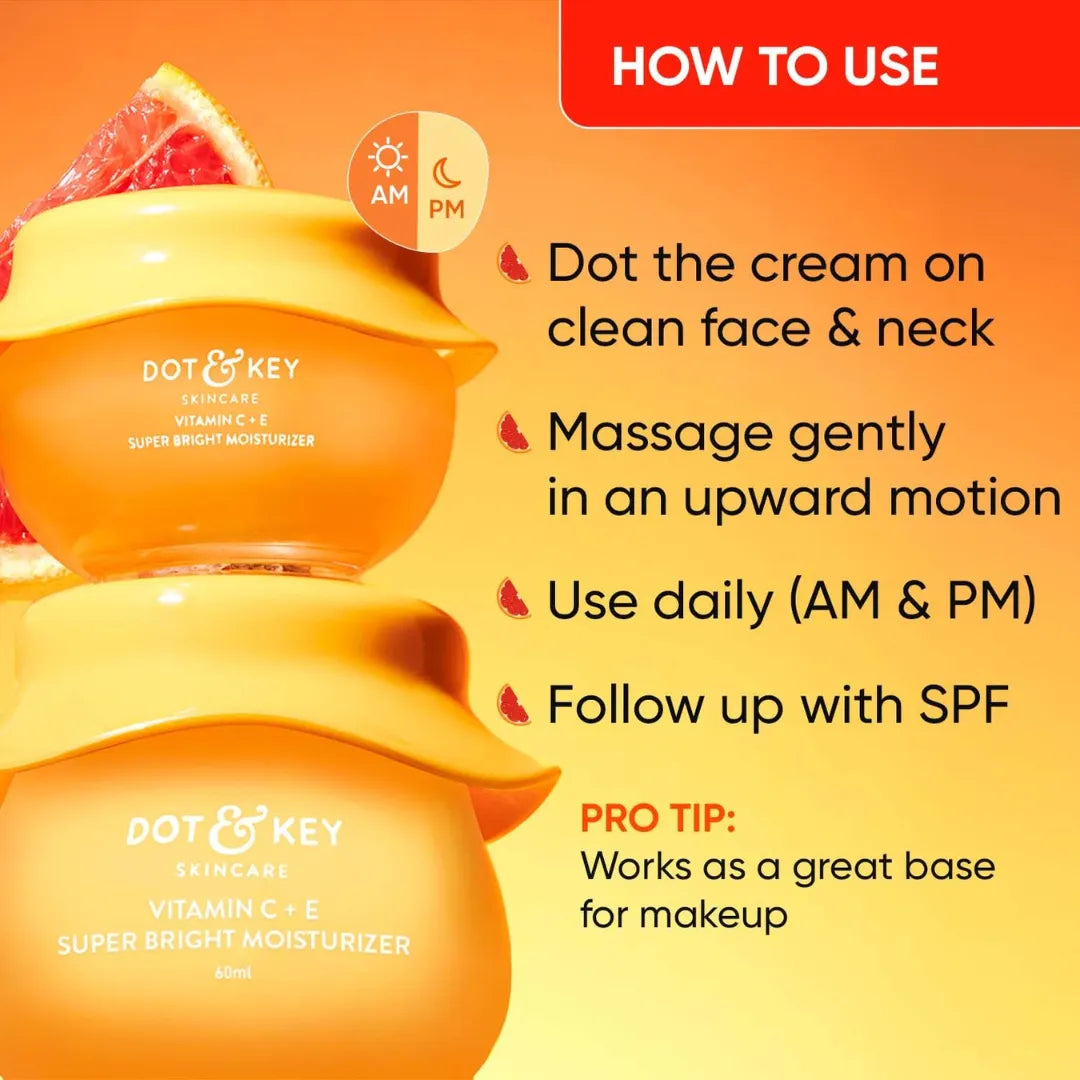 Dot & Key Vitamin C + E Sorbet Super Bright Moisturizer For Face | Vitamin C Face Moisturizer (60ml)