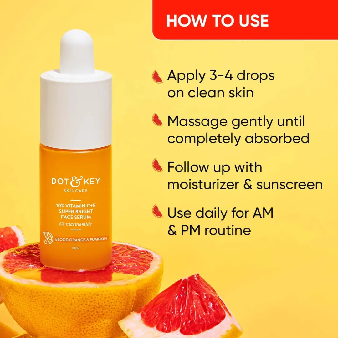 Dot & Key 10% Vitamin C + E, 5% Niacinamide Serum | Vitamin C Serum For Glowing Skin (30ml)