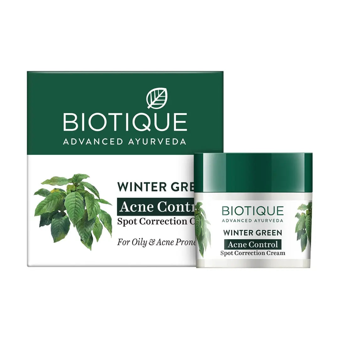 Biotique Bio Winter Green Spot Correcting Anti Acne Cream, 15g