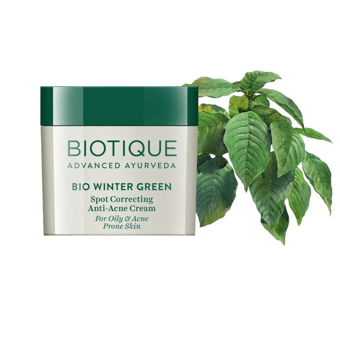 Biotique Bio Winter Green Spot Correcting Anti Acne Cream, 15g