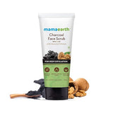 Mamaearth Charcoal Face Scrub for Oily and Normal skin, with Charcoal and Walnut for Deep Exfoliation - 100g