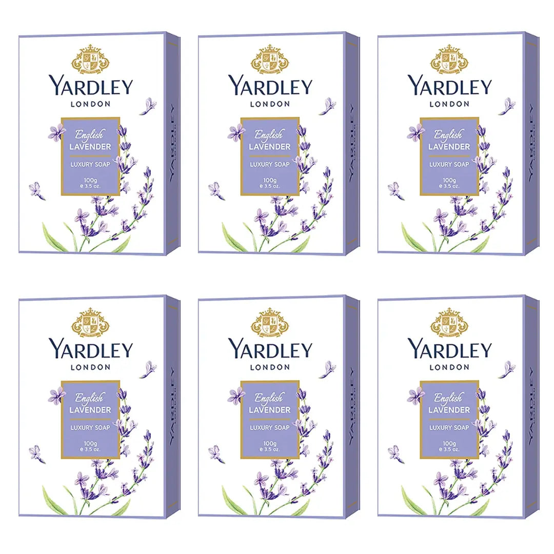 Yardley English Lavender Luxury Soap, 100g (Pack of 6)