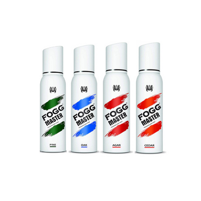 Fogg Master Deodorant For Unisex(120Ml) - Pack Of 4