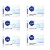 NIVEA Soap, Creme Soft, For Hands And Body,75 g (Pack of 6)