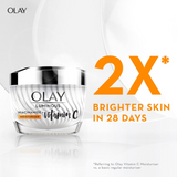 Olay Vitamin C Kit for 2X Glow | Vitamin C Cream with Free Cleanser