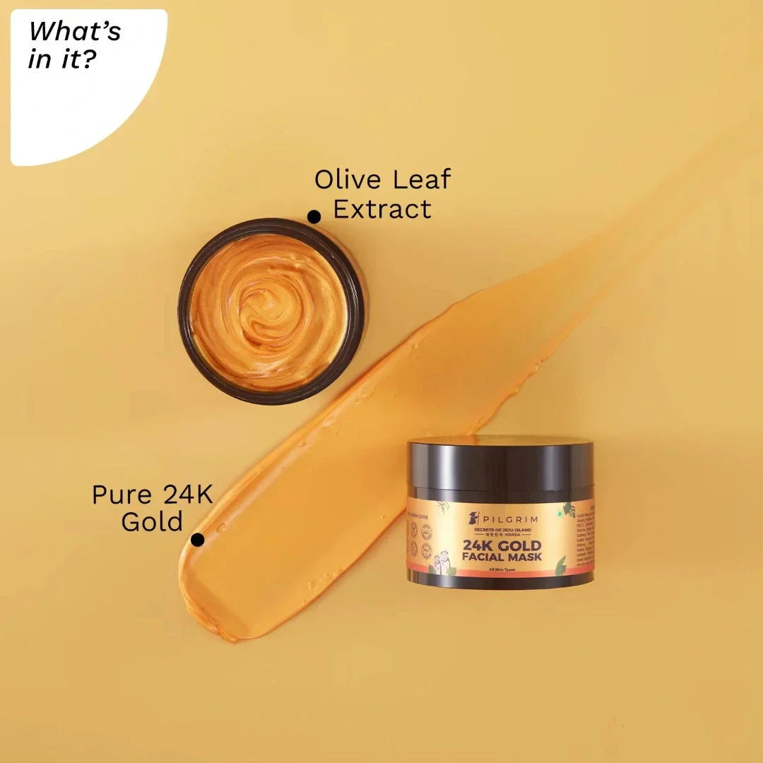 Pilgrim 24K Gold Facial Mask for Glowing & Radiant Skin Depigmentation